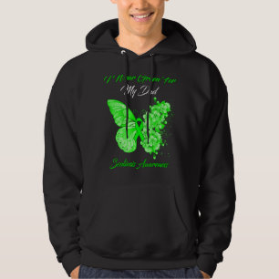 Butterfly I Wear Green For My Dad Scoliosis Awaren Hoodie