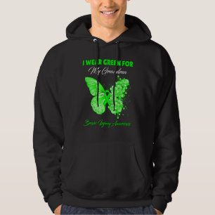Butterfly I Wear Green For My Grandma Brain Injury Hoodie