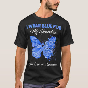Butterfly I Wear Green For My Grandma Colon Cancer T-Shirt