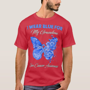 Butterfly I Wear Green For My Grandma Colon Cancer T-Shirt