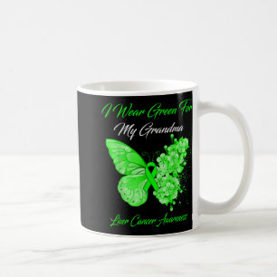 Butterfly I Wear Green For My Grandma Liver Cancer Coffee Mug