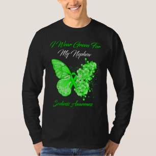 Butterfly I Wear Green For My Nephew Scoliosis Awa T-Shirt