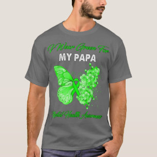 Butterfly I Wear Green For My Papa Mental Health A T-Shirt