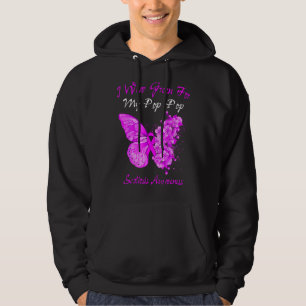 Butterfly I Wear Green For My Pop Pop Scoliosis Hoodie