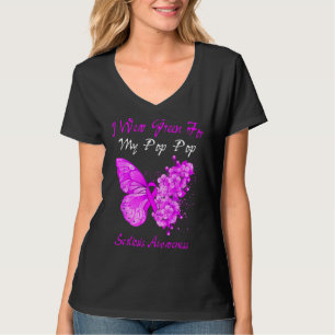 Butterfly I Wear Green For My Pop Pop Scoliosis T-Shirt