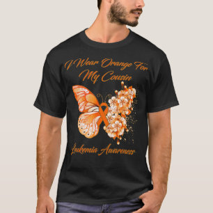 Butterfly I Wear Orange For My Brother Leukaemia A T-Shirt