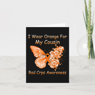 Butterfly I Wear Orange For My Cousin RSD CRPS Awa Card
