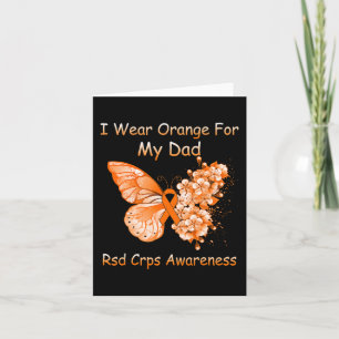 Butterfly I Wear Orange For My Dad RSD CRPS Awaren Card