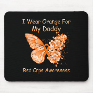 Butterfly I Wear Orange For My Daddy RSD CRPS Awar Mouse Mat