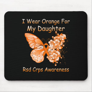 Butterfly I Wear Orange For My Daughter Rsd Crps A Mouse Mat
