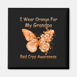 Butterfly I Wear Orange For My Grandpa Rsd Crps Aw Magnet