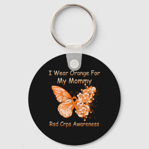 Butterfly I Wear Orange For My Mommy RSD CRPS Awar Key Ring