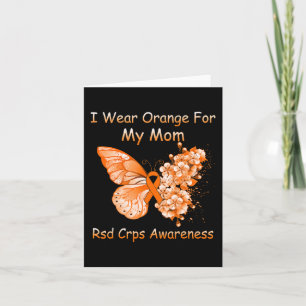 Butterfly I Wear Orange For My Mum RSD CRPS Awaren Card