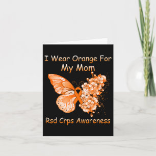 Butterfly I Wear Orange For My Mum Rsd Crps Awaren Card