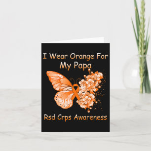 Butterfly I Wear Orange For My Papa Rsd Crps Aware Card