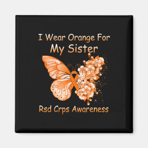 Butterfly I Wear Orange For My Sister Rsd Crps Awa Magnet