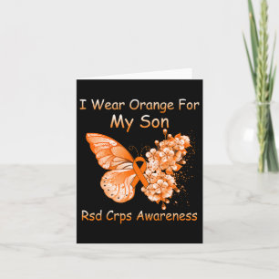 Butterfly I Wear Orange For My Son Rsd Crps Awaren Card