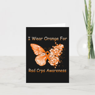 Butterfly I Wear Orange For RSD CRPS Awareness Card