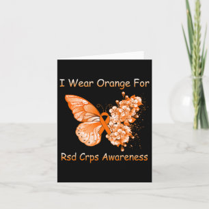 Butterfly I Wear Orange For Rsd Crps Awareness Card
