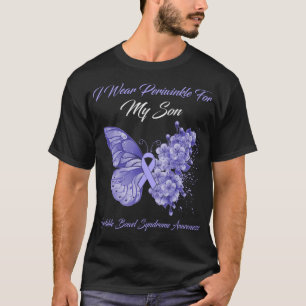 Butterfly I Wear Periwinkle For My Son Irritable B T-Shirt
