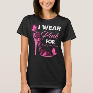 Butterfly I Wear Pink For Breast Cancer T-Shirt