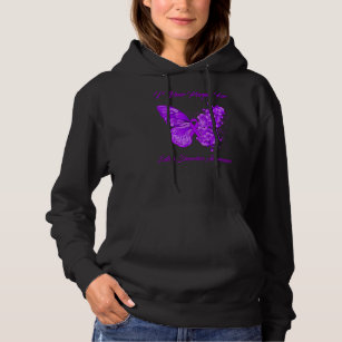 Butterfly I Wear Purple For Eating Disorders Aware Hoodie