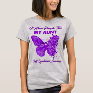 Butterfly I Wear Purple For My Aunt Rett Syndrome T-Shirt