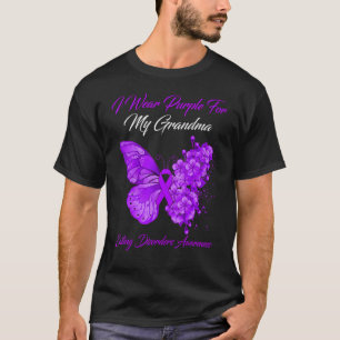 Butterfly I Wear Purple For My Grandma Eating Diso T-Shirt