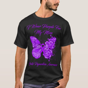 Butterfly I Wear Purple For my Mum Retinitis Pigme T-Shirt