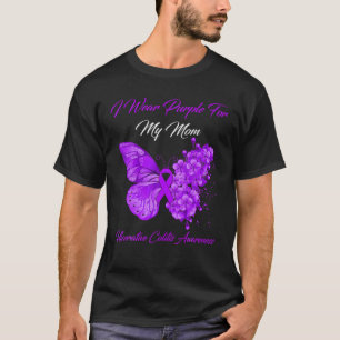 Butterfly I Wear Purple For My Mum Ulcerative Coli T-Shirt