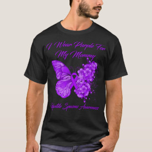 Butterfly I Wear Purple For My Mummy Infantile Spa T-Shirt
