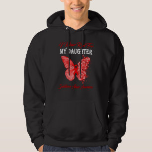 Butterfly I Wear Red For My Daughter Substance Abu Hoodie