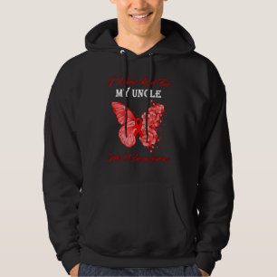 Butterfly I Wear Red For My Uncle Sickle Cell Anem Hoodie