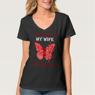 Butterfly I Wear Red For My Wife Sickle Cell Anemi T-Shirt