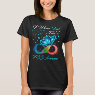 Butterfly I Wear Tead For PTSD Awareness T-Shirt