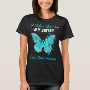Butterfly I Wear Teal For My Sister Celiac Disease T-Shirt