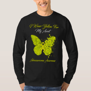 Butterfly I Wear Yellow For My Aunt Adenosarcoma A T-Shirt