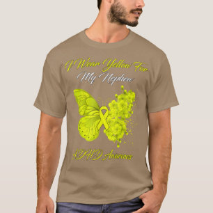 Butterfly I Wear Yellow For My Nephew ADHD Awarene T-Shirt
