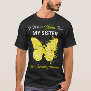 Butterfly I Wear Yellow For My Sister Ewing's Sarc T-Shirt