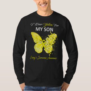 Butterfly I Wear Yellow For My Son Ewing's Sarcoma T-Shirt