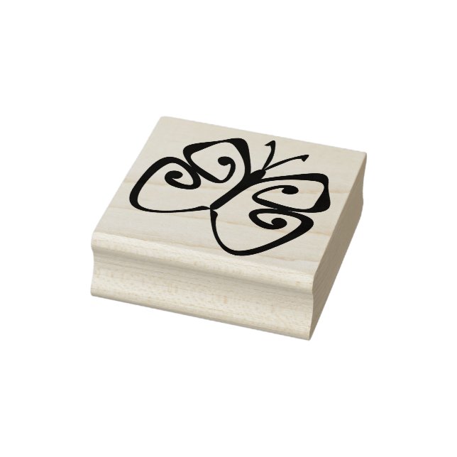 butterfly illustration art stamp (Stamp)