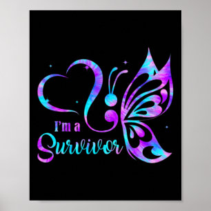 Butterfly I'm A Survivor Suicide Prevention Awaren Poster