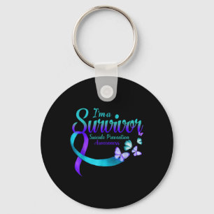 Butterfly Im A Survivor Suicide Prevention Awarene Key Ring