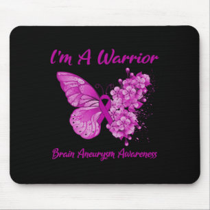 Butterfly I'm A Warrior Brain Aneurysm Awareness 1 Mouse Mat