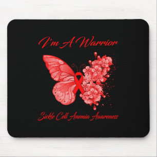 Butterfly I'm A Warrior Sickle Cell Anaemia Awaren Mouse Mat