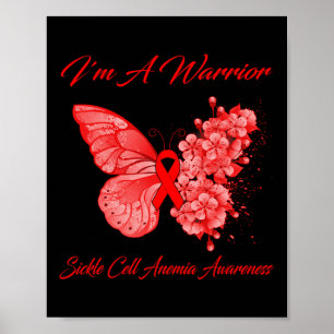 Butterfly I'm A Warrior Sickle Cell Anaemia Awaren Poster