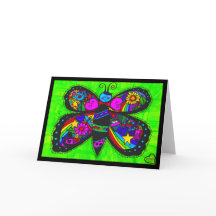 Butterfly in a Green Sky Card