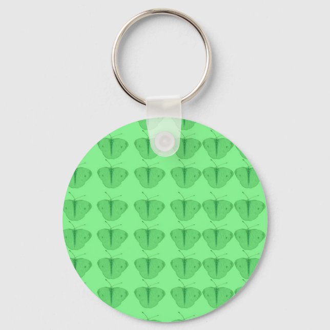 Butterfly in green key ring (Front)