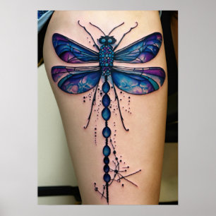 BUTTERFLY IN HAND INK ART POSTER 
