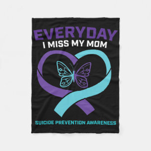 Butterfly In Loving Memory Mum Suicide Prevention Fleece Blanket